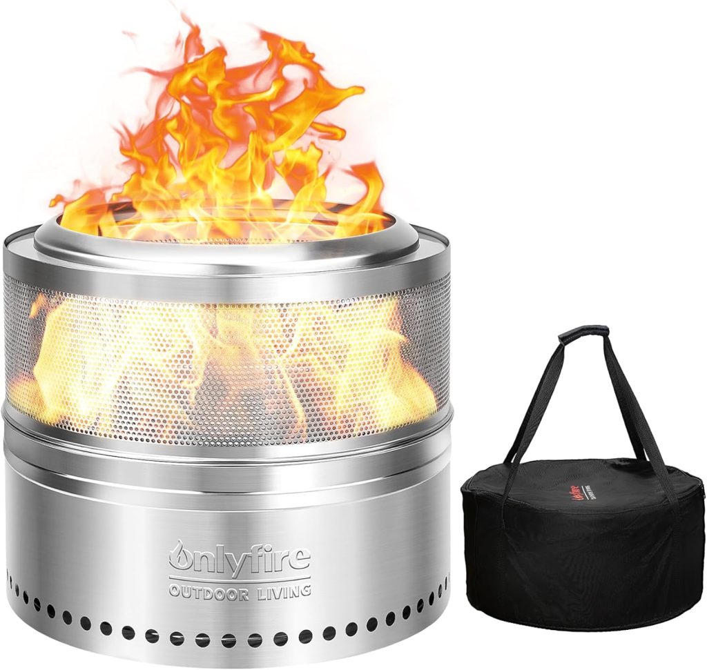  Wood Burning Fire Pit with Carrying Bag 